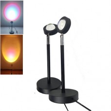 10W AC85-265V Sunset Rainbow LED Projector Lamp Table Floor Lamp with Plug Background Atmosphere Lighting